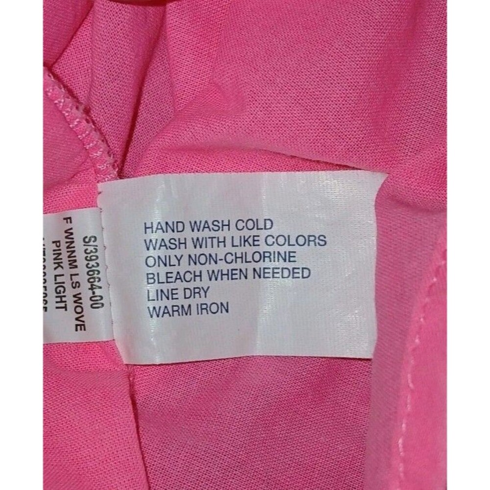 NWT GAP Women XXL Preppy Career Casual Button Up 100% Cotton Top Blouse Hot Pink - Picture 8 of 8